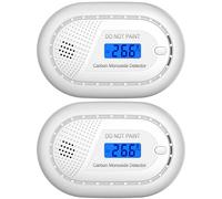 Aroha Safety Pro Carbon Monoxide Detector - 10 Year Battery - Carbon Monoxide Alarm - CO Meter Alarm Standalone, Portable - Multipack 2 set