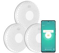 Aroha Smart Connect Smart WiFi Smoke and Carbon Monoxide Alarm - 10 Year Battery - Tuya & Smartlife - Combination Smoke Alarm & CO Detector - 3 set