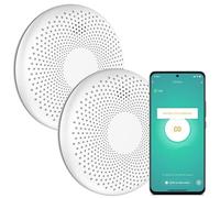 Aroha Smart Connect Smart WiFi Smoke and Carbon Monoxide Alarm - 10 Year Battery - Tuya & Smartlife - Combination Smoke Alarm & CO Detector - 2 set