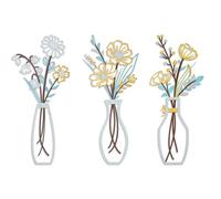 Arohecx 2025 New Metal Flower Wall Art, Rustic Farmhouse Decor, House Warming Gifts New Home, Flower Wall Decor for Living Room, Bedroom, Bathroom