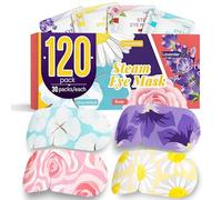AROIC 120 Pack Steam Eye Masks Disposable, Heated Sleep Eye Mask for Women Warm Compress for Eyes, Relaxation Mothers Day Gifts, Travel Essentials - Lavender, Unscented, Chamomile, Rose