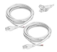 Aroidful 2 Pack 3M Single-Head 2-Pin 8mm LED Strip Extension Cable Connectors - 2Pin Extension Lead for SMD/COB Single Colour LED Strips (0-36V, Compatible with 2835/3528)