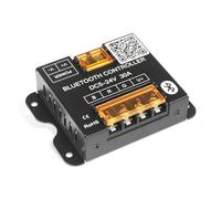 Aroidful Bluetooth RGB LED Strip Controller, DC 5V-24V 30A High-Power Smart Dimmer with Music Sync & Wake Mode for 5050/3528 LED Strips, App Controlled for iOS/Android, Metal Shell
