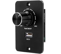 Aroidful DC 12V/24V RV Single Dimmer Light Switch, 5A PWM Campervan Light Switch and USB QC 3.0 Quick Charge, LED Dimmer Switch No Noise No Flicker Suitable for RV, Camper, Van, Truck, Yacht