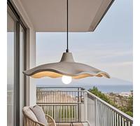 AroimRex Modern wabi-sabi style concrete lotus leaf-shaped chandelier gray cement ceiling light living room bedroom dining room Pendant Light adjustable kitchen island Hanging Lamp