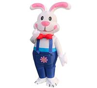 Arokibui Inflatable Easter Bunny Costume Adult Blow up Rabbit Costume Rabbit Mascot Suit Fancy Dress Unisex