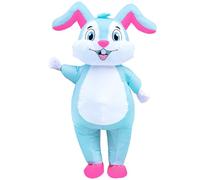 Arokibui Inflatable Easter Bunny Costume Blow up Rabbit Costume Rabbit Mascot Suit Unisex Full Body Bunny Suit