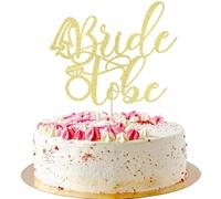 AROKIPPRY Gold glitter Bride to Be Cake Topper - Bridal Shower Cake Topper,for Wedding Shower;Engagement;Bachelorette; Wedding Shower Party Decorations