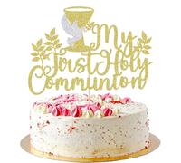 AROKIPPRY My First Holy Communion Cake Topper-Suitable for Ramadan, Baptism, Religious Baptism,Baby Shower 1st Birthday, God Bless, Communion Party, Wedding Party Decorations supplies