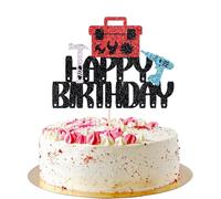 AROKIPPRY Tools Happy Birthday Cake Topper -Labor Day party Toolbox Hammer Mechanic Drill Themed-Auto repair engineer cake decorations For Men