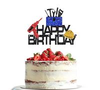 AROKIPPRY Tools Happy Birthday Cake Topper -Labor Day party Toolbox Safety helmet Mechanic Drill Themed- repair engineer Worker cake decorations For Men