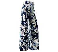 Arolina Women's Stretchy Wide Leg Palazzo Lounge Pants Casual Comfy High Waist Palazzo Pants, Smile Flower, M