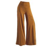 Arolina Women's Stretchy Wide Leg Palazzo Lounge Pants (M, Brown.)