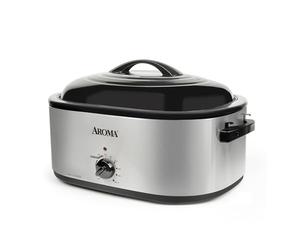 AROMA 22Qt. Roaster Oven with self basting lid stainless steel