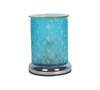 Aroma Accessories Electric Glass Wax Melt Burner Wax Melter Touch On/Off Warmer For Home Office Bedroom Living Room Decor Teal Leaf