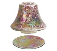 Aroma Accessories Jar Candle Shade & Tray Mosaic Rainbow Crackle Aroma Accessories Multicolor