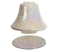 Aroma Accessories Jar Candle Shade & Tray Set - Pearl Crackle