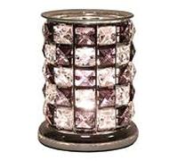 Aroma Accessories Pewter Check Mosaic Candle Jar shade, Grey, 16 cm