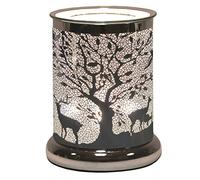 Aroma Accessories Silhouette Electric Wax Melt Burner Silver, Stag