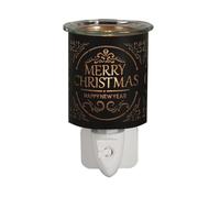 Aroma Black & Gold Merry Christmas Plug In Wax Melt Warmer