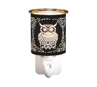 Aroma Black & Gold Owl Plug In Wax Melt Warmer
