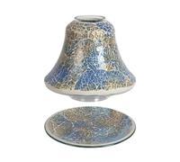 Aroma Blue & Gold Crackle Shade & Tray