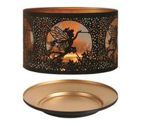 Aroma Candle Shade & Tray Set 15Cm Black - Flying Fairy