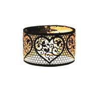 Aroma Carousel Rotating Candle Shade Metal Silhouette - Black & Gold Heart 13cm