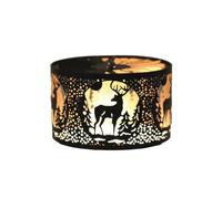Aroma Carousel Rotating Candle Shade Metal Silhouette - Black & Gold Stag 13cm