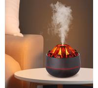 Aroma Diffuser Flame Effect, Aroma Diffuser Humidifier, 300 ml, Essential Oils Diffuser, 2 Light Modes, Automatic Shut-Off, Cool Mist, Aromatherapy for Home, Office, Bedroom (B)