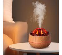 Aroma Diffuser Flame Effect, Aroma Diffuser Humidifier, 300 ml, Essential Oils Diffuser, 2 Light Modes, Automatic Shut-Off, Cool Mist, Aromatherapy for Home, Office, Bedroom (A)