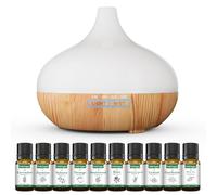 Aroma Diffuser Set for Essential Oils 500 ml Remote Control, 14 LED Colours & 4 Timer Settings - Ideal for Relaxation, Wellness & Aromatherapy