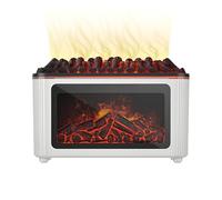 Aroma Diffuser with Fireplace Effect, 160 ml Ultrasonic Silent Decorative with 7 Flame Colours, Oils Diffuser - for Bedroom, Office, Bathroom, Living Room, Spa Yoga, Meditation