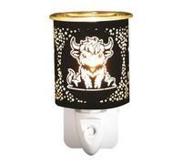 Aroma Electric Plug In Wax Melter 13Cm Black - Highland Cow