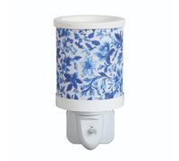 Aroma Electric Plug In Wax Melter - Blue & White Floral