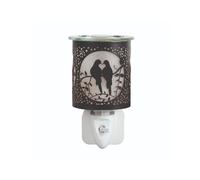 Aroma Electric Wax Melt Burner Plug In - Black & Gold Doves