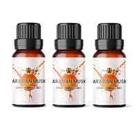 Aroma Energy Arabian Musk Fragrance Oil for Diffusers, 3x10ml | For candle making, perfume oil, wax melts, soap, bath bombs, potpourri & slime, concentrated scent, Vegan, UK made