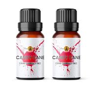 Aroma Energy Candy Cane Fragrance Oil for Christmas Diffusers, 2x10ml | For candle making, perfume oil, xmas wax melts, soap, bath bombs, potpourri & slime, concentrated scent, Vegan, UK made
