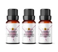 Aroma Energy Cherry Bakewell Fragrance Oil for Diffusers, 3x10ml | For candle making, perfume oil, sweet wax melts, soap, bath bombs, potpourri & slime, concentrated scent, Vegan, UK made