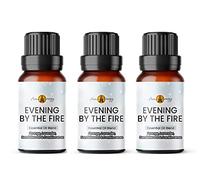 Aroma Energy | Evening by The Fire Essential Oil Blend - 30ml (3 x 10ml Bottles) - Contains Orange, Lavender, Sandalwood & Frankincense Oils - 100% Pure & Natural