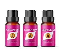 Aroma Energy | Geranium Essential Oil - 30ml (3 x 10ml Bottles) - 100% Pure & Natural