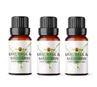 Aroma Energy | Lime Basil Mandarin Fragrance Oil 30ml (3 x 10ml) Highly Scented Oil for Diffuser, Candles, Soap Making, Wax Melt, Slime, Perfume | Vegan, Made in UK