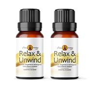 Aroma Energy | Relax & Unwind Essential Oil Blend - 20ml (2 x 10ml Bottles) - Contains Lavender, Bergamot & Lemongrass - 100% Pure & Natural