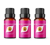 Aroma Energy | Rose Geranium Essential Oil - 30ml (3 x 10ml Bottles) - 100% Pure & Natural
