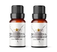 Aroma Energy | Silver Birch & Cinnamon Leaf Fragrance Oil 20ml (2 x 10ml) - Highly Scented Oil for Making Candle, Soap, Wax Melt, Diffuser etc