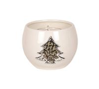 Aroma Festive Ceramic Tea Light Candle Holder: Metallic Christmas Tree
