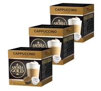 AROMA GOLD Cappuccino Coffee Pods 187G, 48 Capsules- Coffeee Capsules Dolce Gusto Compatible Flavoured Coffee Pods for Nespresso Machines Barista-Approved, Mild & Harmonious Taste Perfect