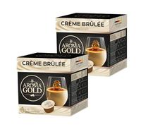 AROMA GOLD Creme Brule Flavour Coffee Pods 256g (32 Capsules) - Coffee Capsules Dolce Gusto Compatible Flavoured Coffee Pods for Nespresso Machines Barista-Approved, Mild & Harmonious Taste Perfect