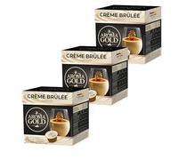 AROMA GOLD Creme Brulee Flavour Coffee Pods 48 Capsules - Coffee Capsules Dolce Gusto Compatible Flavoured Coffee Pods for Coffee Machines Barista-Approved, Mild & Harmonious Taste Coffee Gift Set