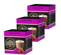 AROMA GOLD Dolce Gusto Chai Latte Pods 48 Capsules - Chai Latte Capsules Dolce Gusto Compatible Black Tea with Cinnamon & Exotic Indian Spices - Rich, Creamy & Aromatic Beverage Chai Pods